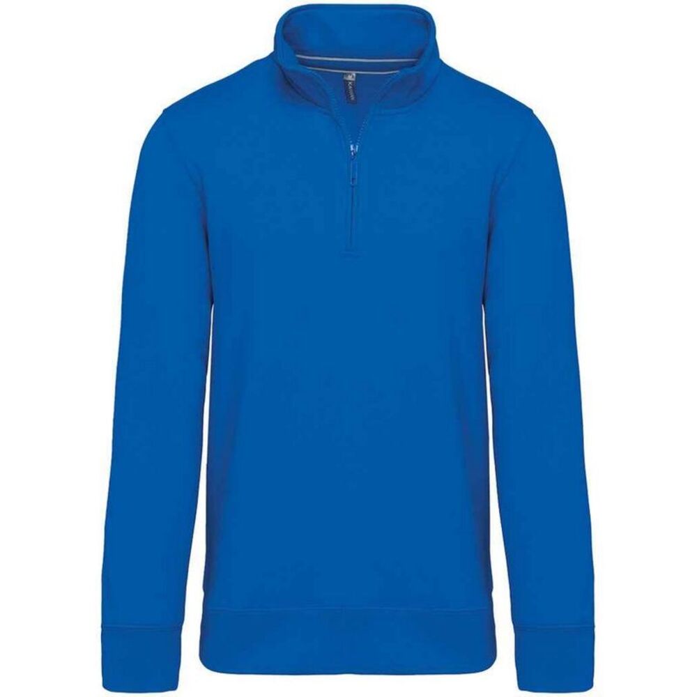 Kariban Mens Zip Neck Sweatshirt / Light Royal Blue